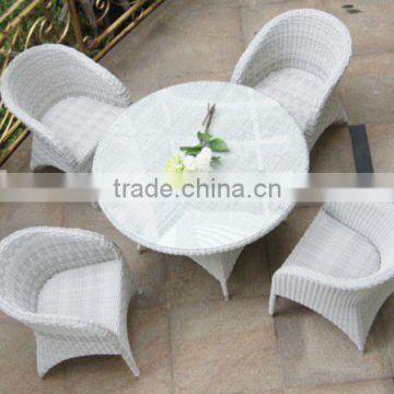 Round Rattan Outdoor Dining Set