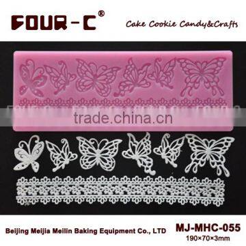 FOUR-C Embossing Cake Mat Butterfly Decor Silicone Pad