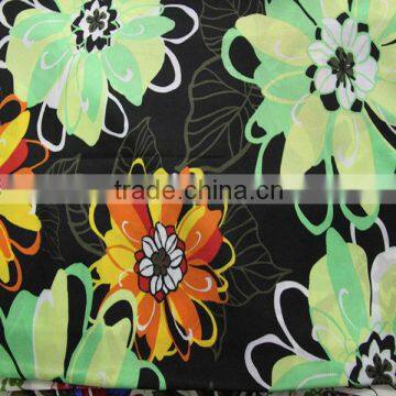 printed cotton stretch sateen fabric