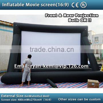6x4m 16:9 Inflatable Movie Screen Inflatable Rear Projection Movie Screen Inflatable Film Screen photo-3
