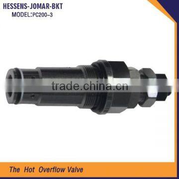 China manufacturers overflow valve for excavator PC200-3