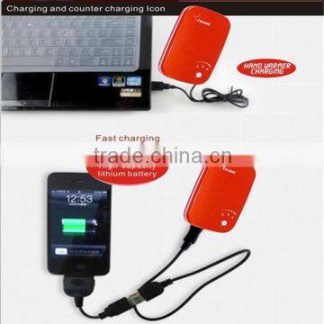 2015 Top Selling Rechargeable USB Hand Warmer Power Bank Hand Warmer Wholesale Reusable