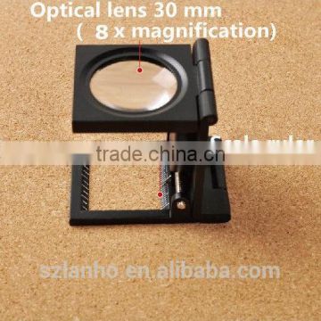 9005A 8x Three-Folding Magnifier Stand Repair with LED Light Magnifying Glass