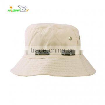 China Manufacture Polyester Fabric Pure Color Outdoor Activities Panama Bucket Hat photo-6