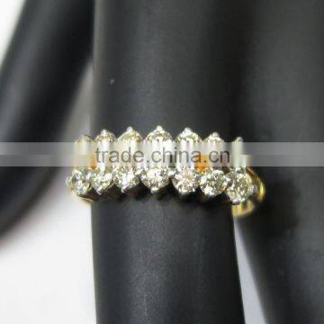 Real Yellow Gold Diamond Ring 18K 0.84cts 2.700 Grams photo-2