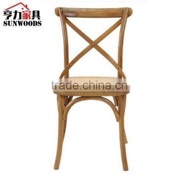x chair, rattan seat cross back chair, birch wood cross back chair