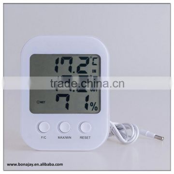 Highy accuracy outdoor/indoor digital thermometer hygro clock