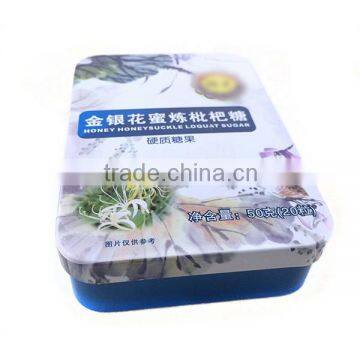 Rectangular food grade small mint tin boxes