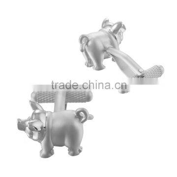 2015 new arrival hot selling 3D pig novelty cufflinks&tie bar