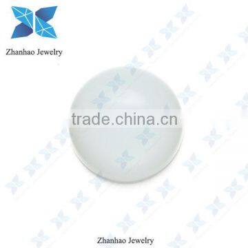 china manufacture white color flat bottom glass stone loose cabochon