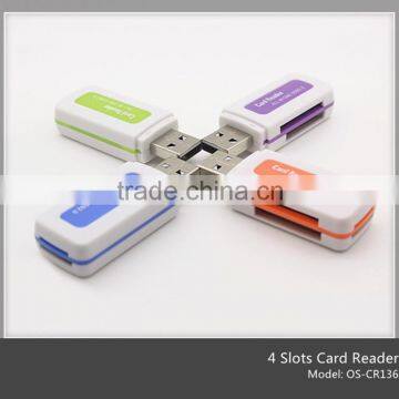 Promotional cheap 4 ports multi sim card reader(OS-CR136)