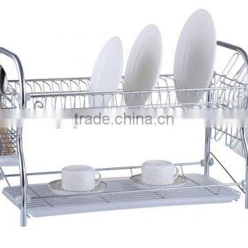 2 tier chrome corner dish rack