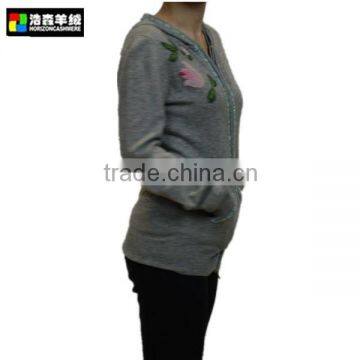 Cashmere Thick Sweater, Grey Women Cashmere Sweater