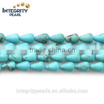 8*12mm beautiful spacer jewelry gemstone turquoise teardrop beads