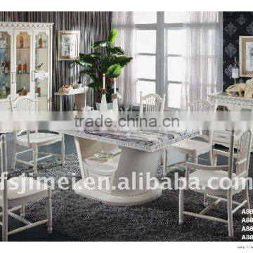 Elegant stone top dining tables