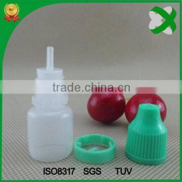 plastic empty e cig bottle 5ml with childproof&tamper evident cap