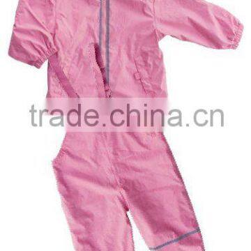 pu pink children rainsuit