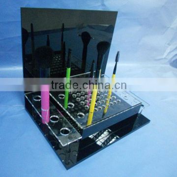 black acrylic make up displays/acrylic cosmetic display stand