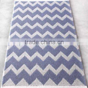 Zig Zag design flat weave (Full Loop) wool rugs