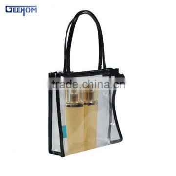 Large pvc cosmetic bag with handle and zipper lock