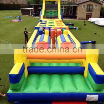 2016 giant inflatable obstacle, adult inflatable obstacle course, 135ft assault course inflatable obstacle for hire