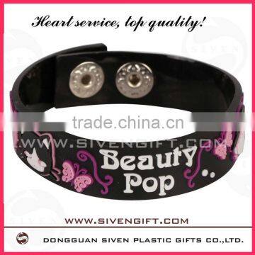 high quanlity rubber soft pvc wrist band for gift