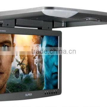 15.5" roof mounted flip down monitor for bus,flip down roof mount car dvd player