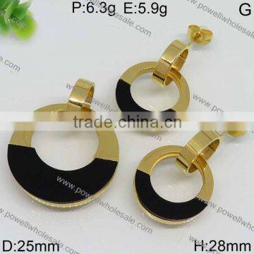 Fashion hot wholesale gold plated jewelry sets round style