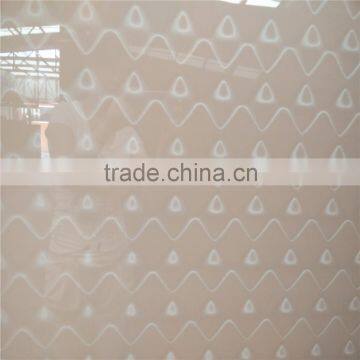 Ivory Color Back Painted Decorative Phantom 3d Glass Panel photo-1