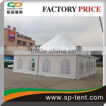 Outdoor wedding pagoda Tent 8m with elegant lining and curtains decoraive