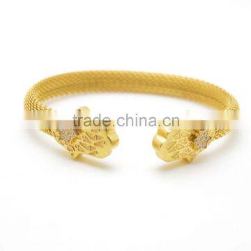 fashion golden bangles stainless steel for keepsake