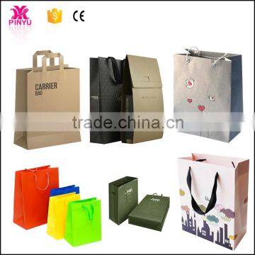 Kraft paper shopping gift bag from shanghai factory made different type of paper bags