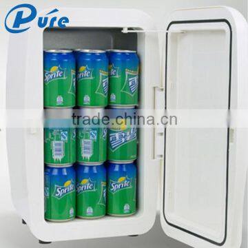 4L Mini Fridge AC/DC Operation Car Fridge Mini Fridge Cooler Warmer Box with 6 Cans