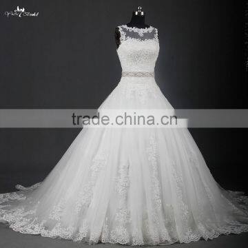 RSW951 Latest Bridal Wedding Gown Designs With Crystal Belt