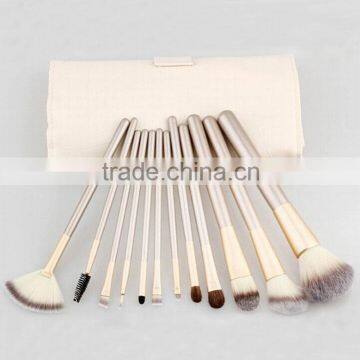 china manufacturers 12pcs White Soft beauty makeup brushes set