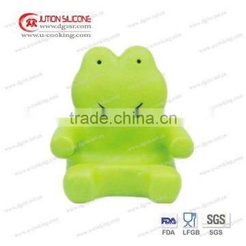 frog shape silicone mobile phone stand