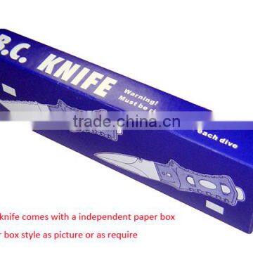 420 Stainless Steel Serrated Point BC Yellow Diving Knifes Survival Knife photo-6