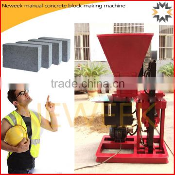 Neweek removable baking-free manual concrete block making machine for sale