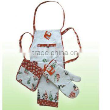 3-piece (Apron + 2 Potholders) Kitchen Textile Set photo-4