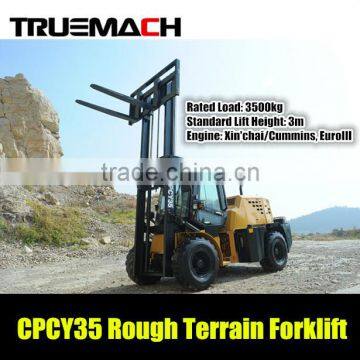 CPCY35 3.5ton 4wd all rough terrain forklift with EuroIII engine