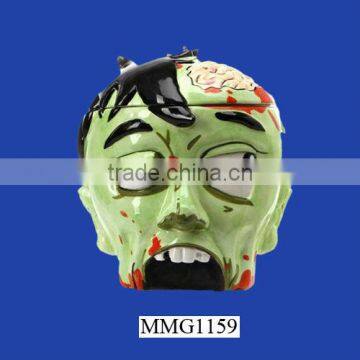 2013 New design environmental ceramic wholesale Zombie Cookie Jars