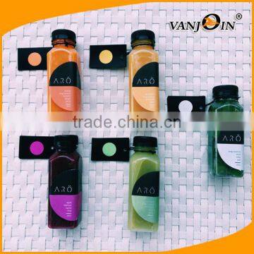 12 oz Juice Bottles with Neck Hang Tag