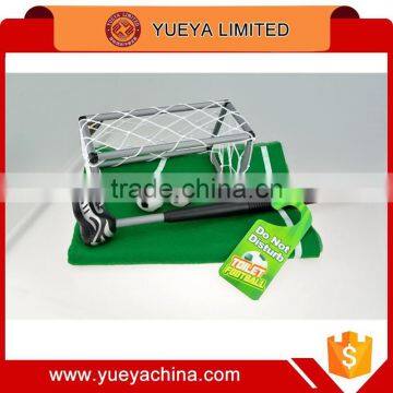 High Quality Kids Sport Outdoor Sport Toys, Toilet Bathroom Mini Football Mat Set Game Potty Putter Novelty Sitting WC Pan Footb
