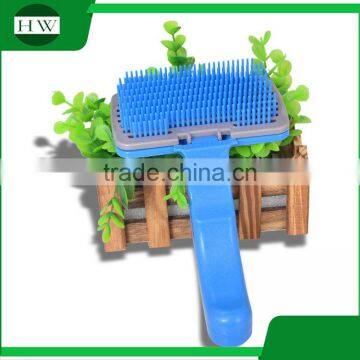 Pet Accessories Tool Automatic Plastic Cat Dog Pet Bath Massage Hair Removal Grooming Slicker Brush Comb photo-3