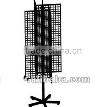 4 Way Floor Metal Grid Wire Mesh Panels Spinner with Signholder