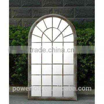 POWERLON Ornate Garden Rustic Iron Window Mirror With Natural Beauty Reflection photo-4