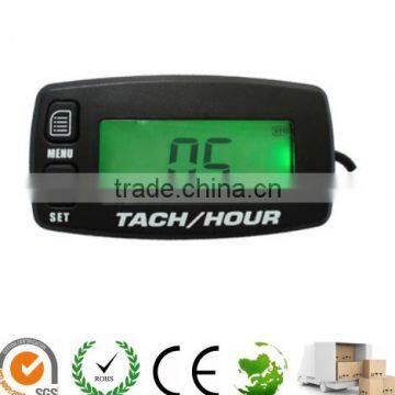 Digital tach hour meter waterproof Large LCD backlight for gas engine