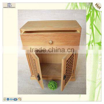 Wood Two Layer Lattic Door Jewelry Display Box photo-4