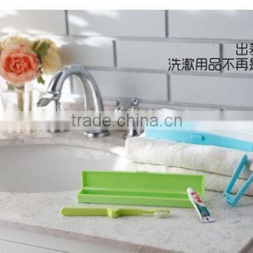 X012 Portable travel toothbrush case rectangle toothbrush box plastic toothbrush storage box