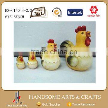 20 CM Table Top Decoration Item Antique Ceramic Rooster Figurines photo-3